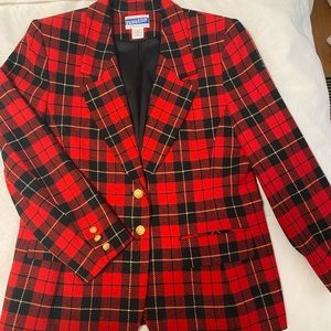 Plaid Pendleton Wool Blazer